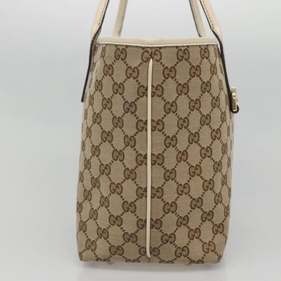 GUCCI GG Canvas Tote Bag Beige Gold - Picture 4 of 16